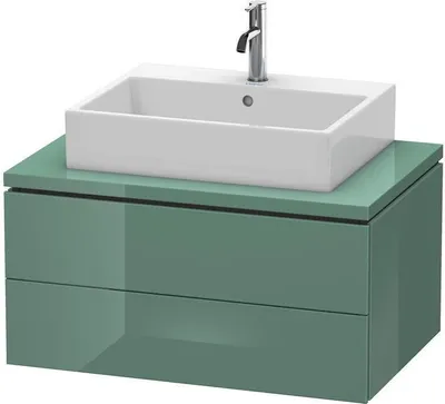 Produktbild von Konsolenunterschrank L-CUBE 400x820x547mm weiß supermatt weiß supermatt