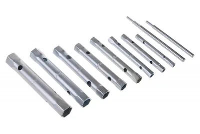 Imagen del producto de Juego de llaves tubulares FESTA CrV, 10 piezas, de 6 a 22 mm, modelo 17501