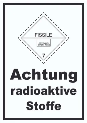 Produktbild von Schild spaltbare Stoffe Fissile hochkant A5 (148x210mm)