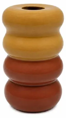 Productafbeelding van Branded kaarsenhouder Noï, oker/terracotta - Ø 6 × 11 cm