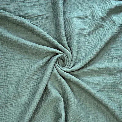 Produktbild von Musselin double gauze dunkles Salbei (Laurel)