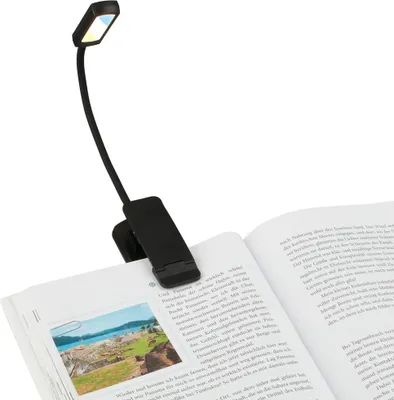 Image de Briloner Lampe à pince sans fil 29 cm 0,45 W 40 lm 2700 K 4000 K 6500 K blanc chaud à blanc lumière du jour dimmable noir - Lampe de lecture bureau salon chambre