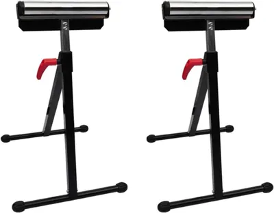 Productafbeelding van 2 verstelbare en inklapbare rolbokken met steunhoogte van 670-1010 mm en een maximale belasting van 60 kg
