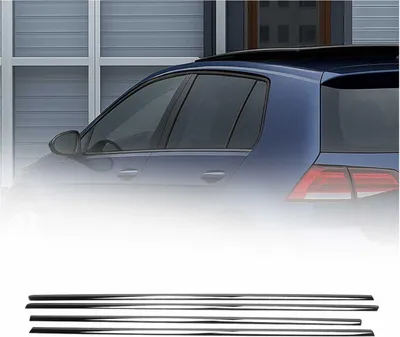 Obrázok produktu pre Okenné lišty pre VW Golf 2012-2019 nerezová oceľ tmavá 4ks