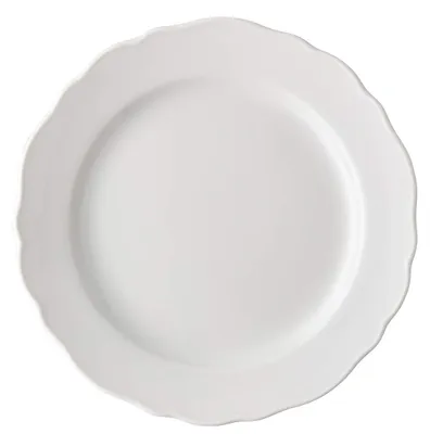 Speiseteller 25 cm, weiß, Porzellan, spülmaschinenfest, mikrowellengeeignet