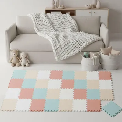 Image de 36 pièces Tapis de jeu pour bébé Tapis puzzle 30x30 Tapis d'éveil Tapis de sol Chambre d'enfant