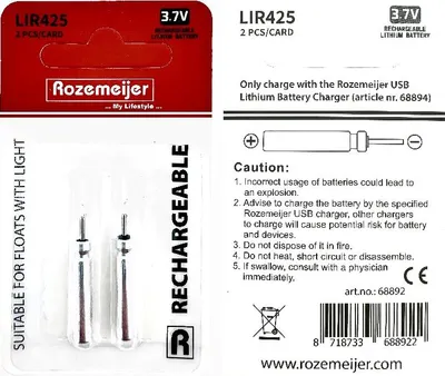 Produktbild von Rozemeijer LIR425 Lithium Battery Pack 2st. (rechargeable)
