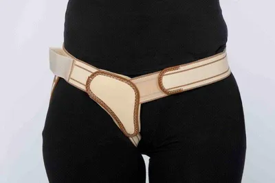 Produktbild von Orliman Einseitiger Leistenbruch Gürtel - M - Rechts - Beige