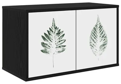 Image de vidaXL Meuble TV mural HANAU, 69 x 33 x 40 cm, fabriqué en panneaux de particules