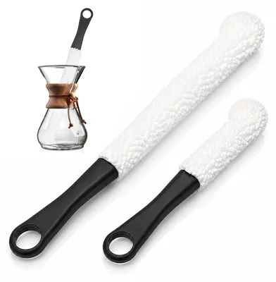 2 flexible Flaschenbürsten, Reinigungsbürste mit Schaumstoffkopf