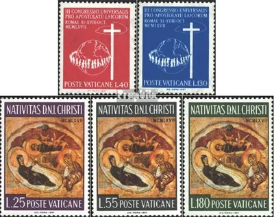 Produktbild von Briefmarken Vatikanstadt 1967 Mi 531-532,533-535 (kompl.Ausg.) postfrisch Sondermarken