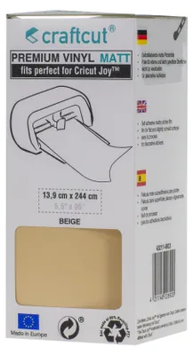Produktbild von craftcut® Premium Plotterfolie matt 03 BEIGE 13,9 x 244 cm