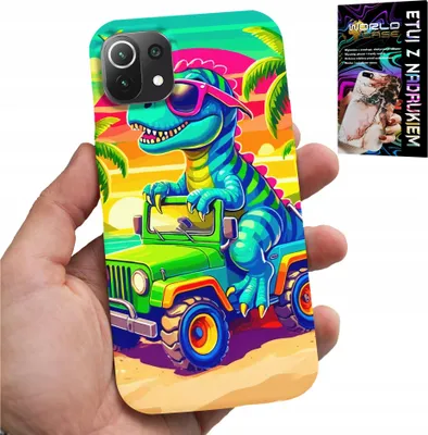Obrázok produktu pre Puzdro pre Xiaomi Mi 11 Lite – Dinosaurus v nákladnom aute – motívy pre deti