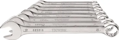 Obrázok produktu pre Sada 9-dielnych kľúčov s otvorom, rozmery 10–32 mm, tvar A, extra dlhé, z CV ocele