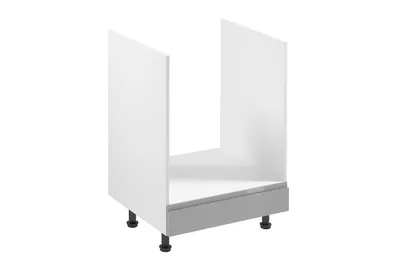 Produktbild von Herdumbauschrank 60 cm Küchenmöbel Küchenblock Küchenschrank, Aspen D60ZK Grau/Hochglanz