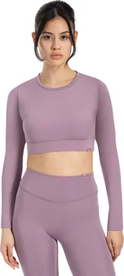 Produktbild von SMILODOX Damen Longsleeve T – Cropped Fit mit Rundhals & elastischem Bund