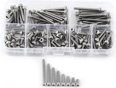 Produktbild von 160 Stück M3 SS304 Edelstahl-Innensechskantschrauben mit metrischem Gewinde
