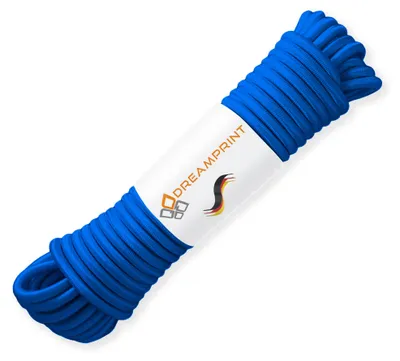 Produktbild von Dreamprint Expanderseil 30m Blau 6mm Ø – Gummiseil, Planenseil