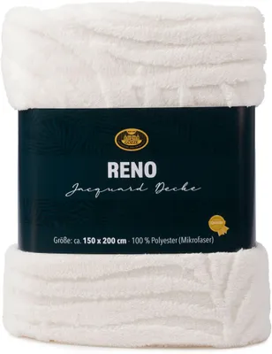 Produktbild von Gözze Jacquard Decke Reno weiß 150x200 cm