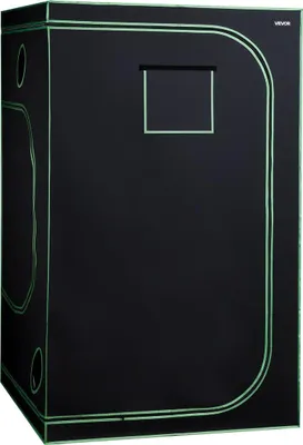 Zdjęcie produktu dla Namiot do uprawy roślin w pomieszczeniach, 120 x 120 x 200 cm, materiał Mylar 600D o wysokim współczynniku odbicia, namiot do uprawy roślin w pomieszczeniach z okienkiem obserwacyjnym, tacką podłogową i zamkiem błyskawicznym, wytrzymałe namioty do uprawy owoców, kwiatów i warzyw.
