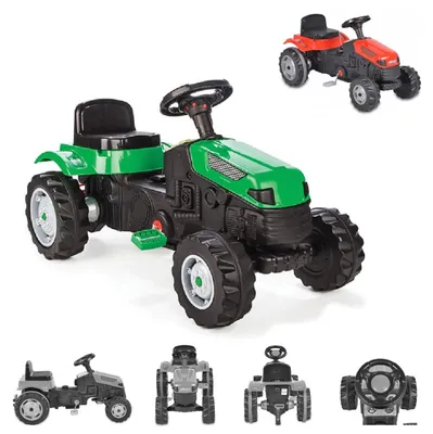 Obrázok produktu pre Pedálový traktor s volantom zelený