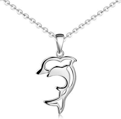 Produktbild von MATERIA by Matthias Wagner Delfine Kettenanhänger Mutter und Kind 925 Sterling Silber wahlweise mit Halskette KA-354
