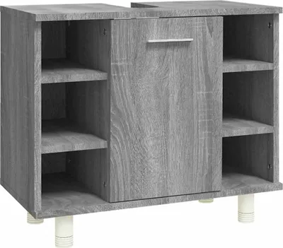 Obrázok produktu pre vidaXL Kúpeľňová skrinka Grey Sonoma 60x32x53,5 cm odvodený výrobok z dreva