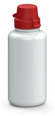 Zdjęcie produktu dla Butelka "School" 700 ml - Wytrzymała butelka wykonana z tritanu - wygodna w trzymaniu - idealna do codziennego użytku - biało-czerwona