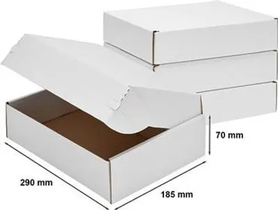 Obrázek produktu pro Kartonová krabice s výsekem pro balení - balení 290 x 185 x 70 mm F247 Bílá - 10 kusů
