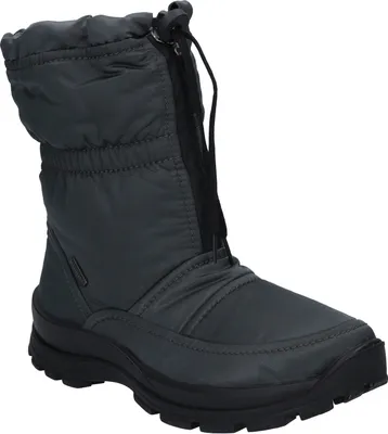 A single gray winter boot is shown against a white background.