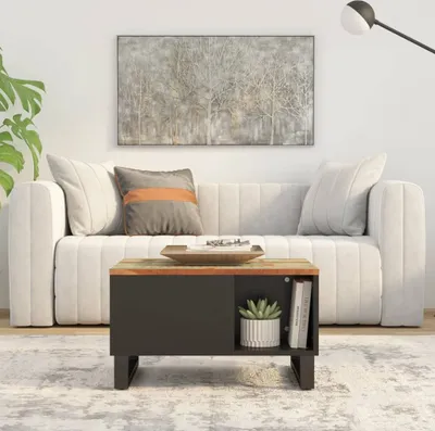 Produktbild von The Living Store Couchtisch 60x50x35 cm Altholz Massiv