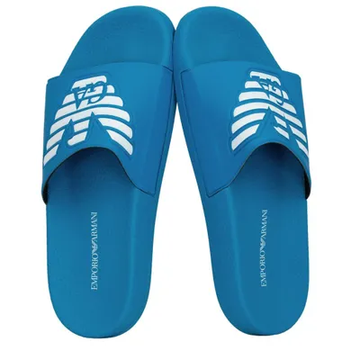 Produktbild von Emporio Armani Badelatschen Strandschuhe Gr.:41 Farbe:Blau