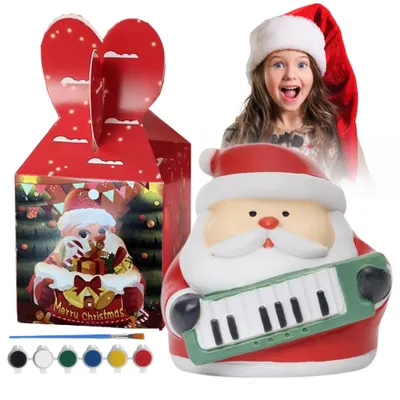 Produktbild von Artmaker Weihnachtliche Keramikfigur zum Bemalen Malset Kinder