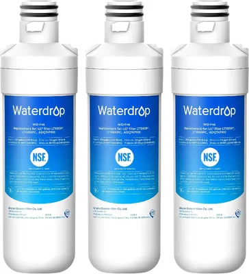 Produktbild von Waterdrop WD-F46 Kühlschrank Wasserfilter, kompatibel mit LG® LT1000P®, ADQ74793501, ADQ74793502, 46-9980, NSF-, 3 Stück