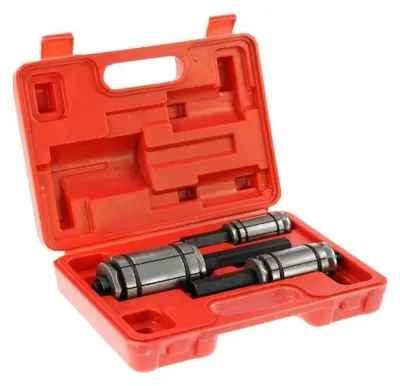 Produktbild von Auspuffrohr Expander Werkzeugset - Rohrspreizer und Schalldämpfer-Dellenentferner - Für Rohre 2,9–8,9 cm - Mit Aufbewahrungsbox - Kfz-Werkzeug