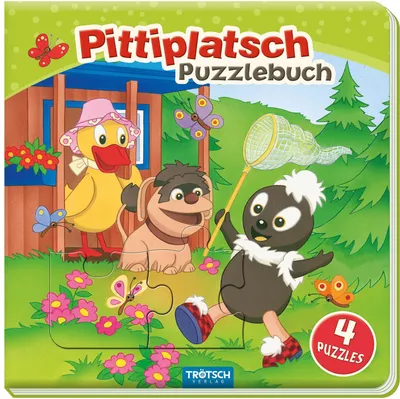 Produktbild von Trötsch Unser Sandmännchen Puzzlebuch mit 4 Puzzle Pittiplatsch
