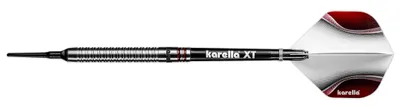 Produktbild von Karella ShotGun 80% Tungsten Softdart, 18g, für elektronische Dartscheibe, 2BA Gewinde, 3 Dartpfeile mit Kunststoffspitze, Dartautomat, Wolfram, Profidart mit Flight und Shaft