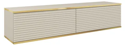 Immagine prodotto di Mobile sospeso per TV, design moderno, colore: beige, lunghezza: 135 cm, larghezza: 175 cm