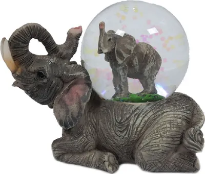 Produktbild von Glitzerkugel Elefant, Schneekugel Tier Tiere Schneekugeln Wildtier Elefanten