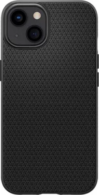 A black iPhone case with a textured surface.