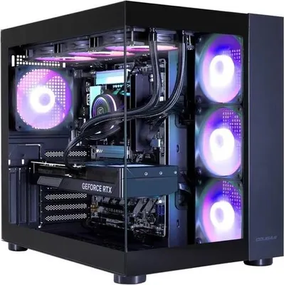 Image de Hyrican COUGAR FV150 BK 7891, processeur AMD Ryzen 7 9800X3D, 32 Go de RAM, disque SSD de 1 To, carte graphique NVIDIA GeForce RTX 5080 avec 16 Go de mémoire, système d'exploitation Windows 11 Home