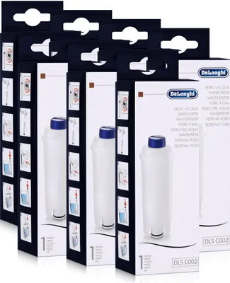 A collage of packaging for DeLonghi water filters.