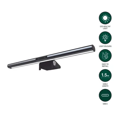 Produktbild von 4smarts 541710, Schwarz, Silber, Acrylnitril-Butadien-Styrol (ABS), Aluminium, Polycarbonat (PC), 400 lm, 2800 K, 5500 K, 8 mm