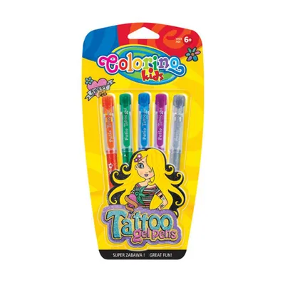 Immagine prodotto di Penna gel Colorino Tattoo 5 colori in blister