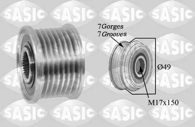 Produktbild von SASIC 1676028 Riemenscheibe Lichtmaschine für NISSAN Qashqai / Qashqai +2 I (J10, NJ10) für RENAULT MASTER III Kasten (FV) MEGANE III Grandtour