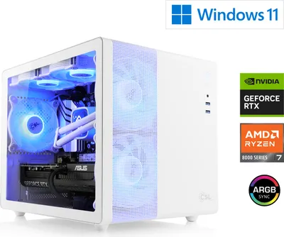 Produktbild von Gaming PC, AMD Ryzen 7 8700F, 4100 MHz, GeForce RTX 5070, 32 GB DDR5 RAM, 2000 GB M.2 SSD, Windows 11 Home, USB 3.2 | M11850H
