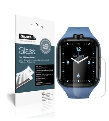 Produktbild von 2x Schutzfolie für Xiaomi Mi Kids Watch 4 matt - Anti-Shock 9H Folie dipos Glass Kunststoffglas