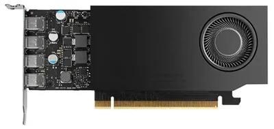 Produktbild von HP NVIDIA RTX A400 4 GB with Mini Bracket 4mDP Graphics, RTX A400, 4 GB, GDDR6, 64 Bit, 5120 x 2880 Pixel, PCI Express x8 4.0