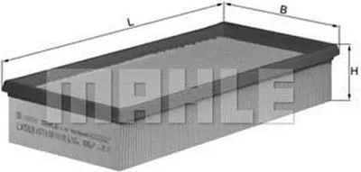 Produktbild von Luftfilter MAHLE LX 583 für FORD TRANSIT MK-5 Bus (E) Filtereinsatz
