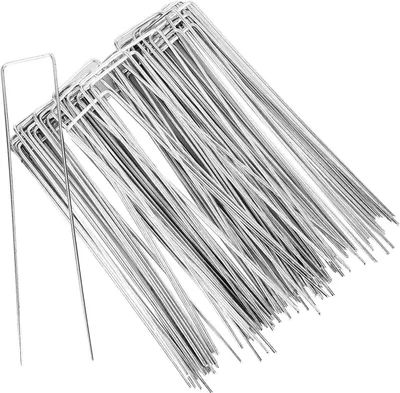 Obrázek produktu pro Robustní zahradní kolíky – ocelové hroty – pro upevnění v zahradě – nerezové, pozinkované – 50 kusů, 20 cm – stříbrné
